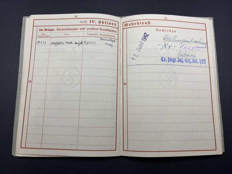 German Army Wehrpass Soldat Wolfgang Hellriegel Inf.Rgt.257