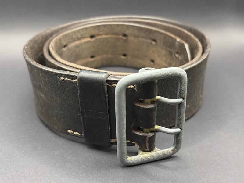 Black leather Political Claw Grip Belt RZM marked 100cm