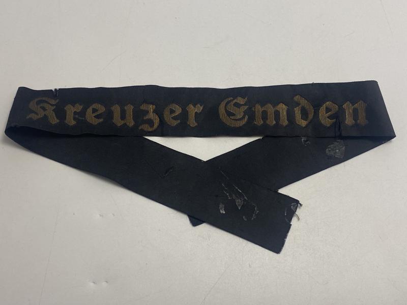 German Kriegsmarine Cap Tally Kreuzer Emden