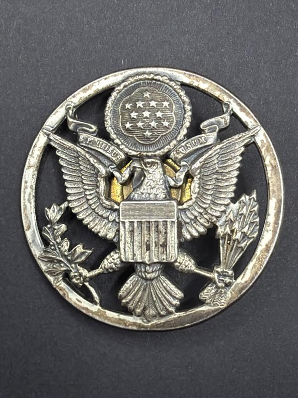 Sterling Silver US Army Cap Badge