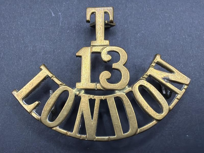13th London Territorial Battalion Epaulette Title