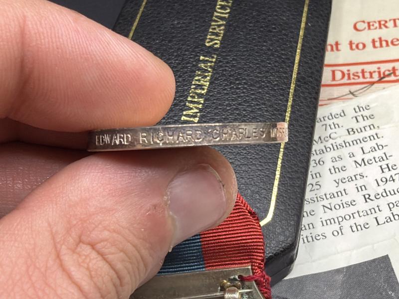 Imperial Service Medal E.R.C.Morrison Aero Engine Laboratories