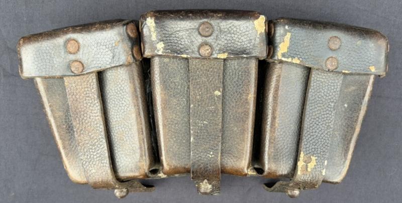 German K98K Black Leather Ammo Pouch