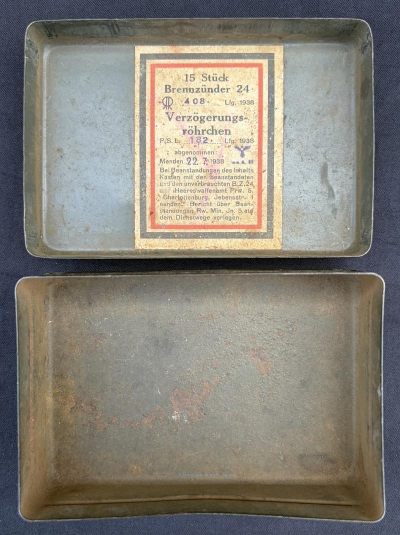 German Army Detonator Fuse Tin