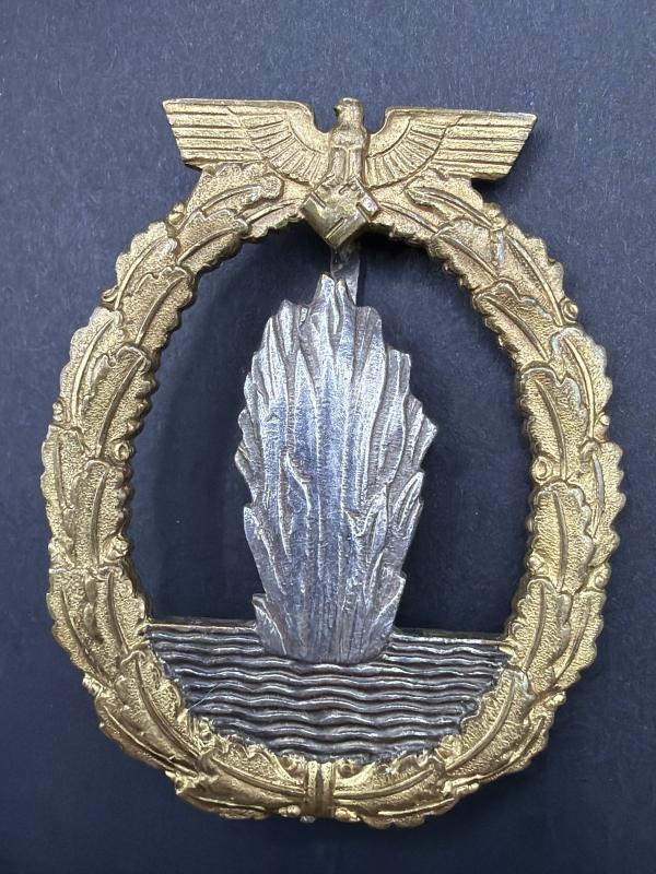 Kriegsmarine Tombak Minesweeper Badge RS&S