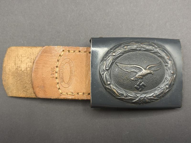 Luftwaffe Assmann Belt Buckle & Tab Factory Painted Blue