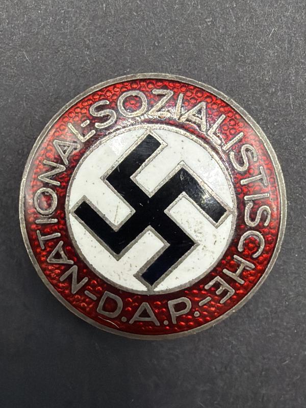 NSDAP Party Lapel Badge M1/72 Fritz Zimmermann