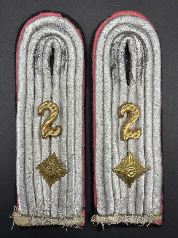 Waffen SS 2nd Panzer Regiment Obersturmfuhrer Officer Shoulder Boards