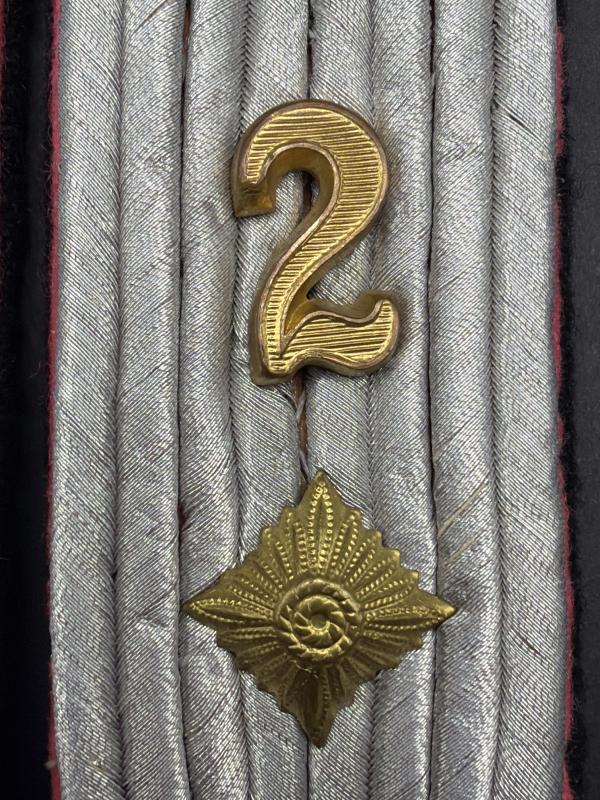 Waffen SS 2nd Panzer Regiment Obersturmfuhrer Officer Shoulder Boards