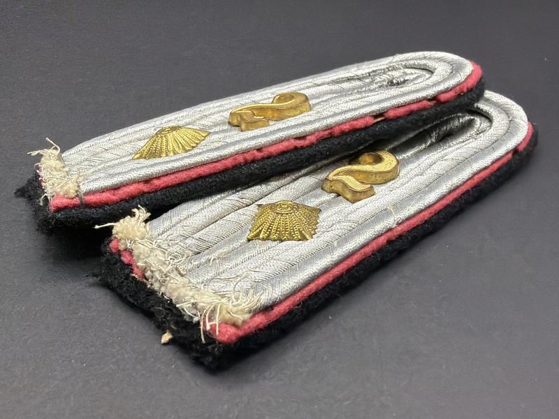 Waffen SS 2nd Panzer Regiment Obersturmfuhrer Officer Shoulder Boards