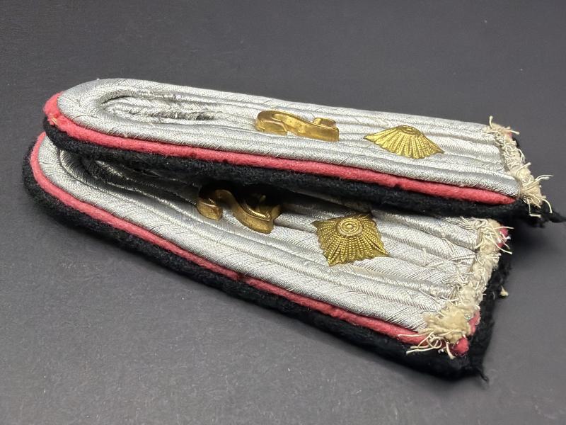 Waffen SS 2nd Panzer Regiment Obersturmfuhrer Officer Shoulder Boards