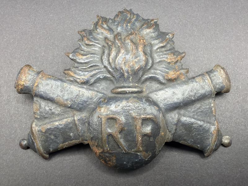 WW1 French Artillery Helmet Plate Horizon Blue