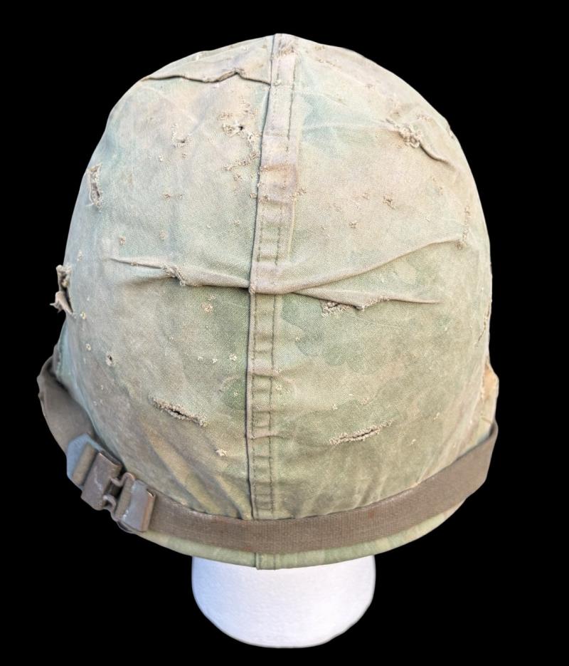Front Seam Vietnam War US Army M1 Helmet With Liner