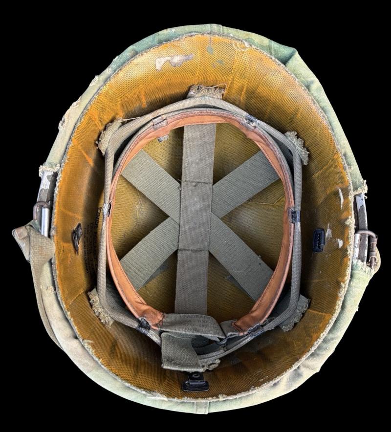 Front Seam Vietnam War US Army M1 Helmet With Liner