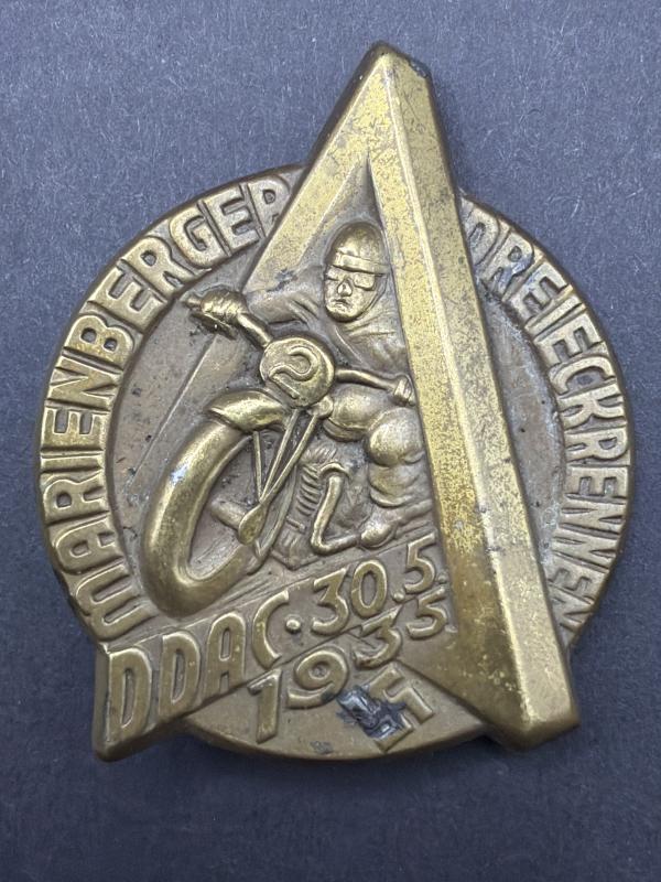 NSDAP Marienberger Dreieckrennen Der DDAC 1935 Day Badge