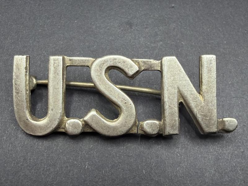 Sterling Silver US Navy Pin Badge