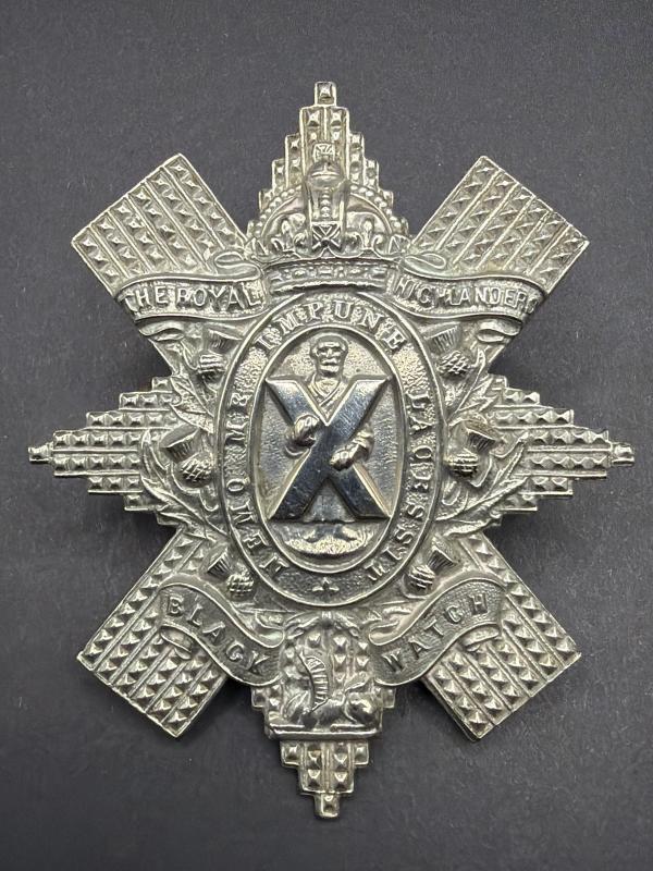 WW1 The Royal Highlanders Black Watch Bonnet Badge