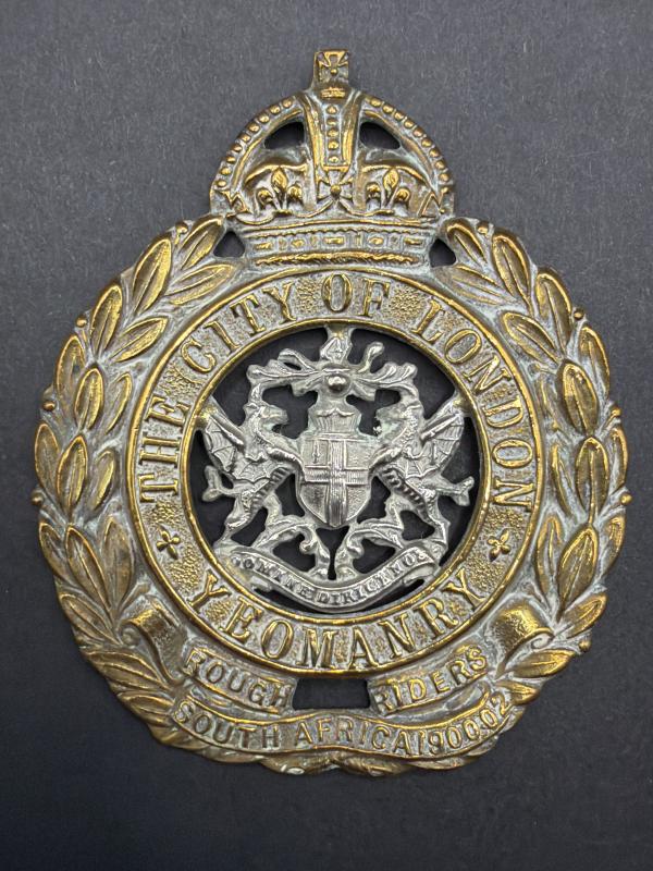 WW1 The City of London Yeomanry “Rough Riders” Cap Badge