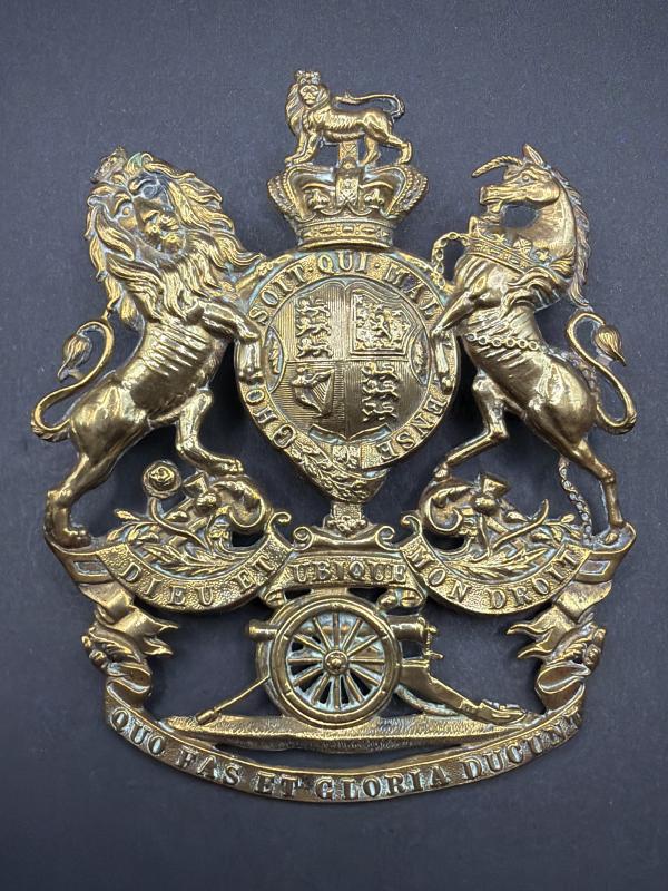 Victorian Royal Artillery Brass Helmet Plate