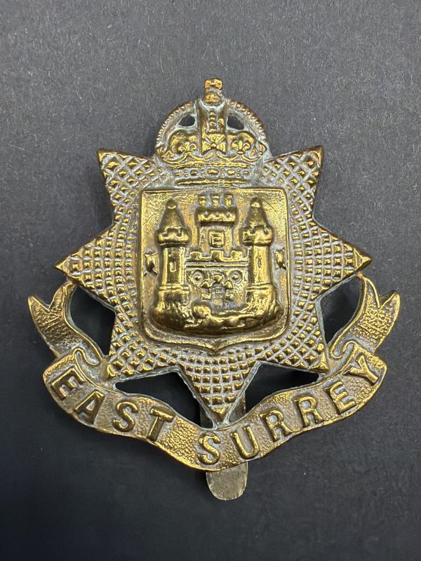 WW1 Economy East Surrey Regiment Cap Badge