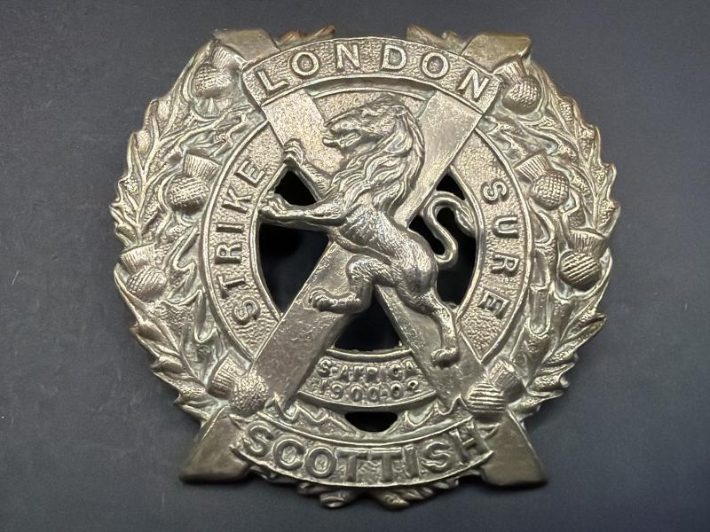 WW1 London Scottish Regiment Bonnet Badge