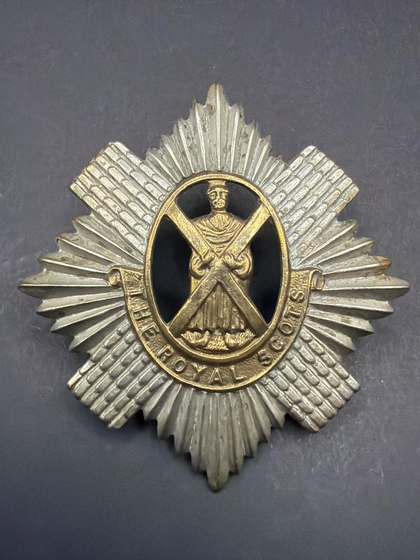 WW1 Bi Metal The Royal Scots Bonnet Badge