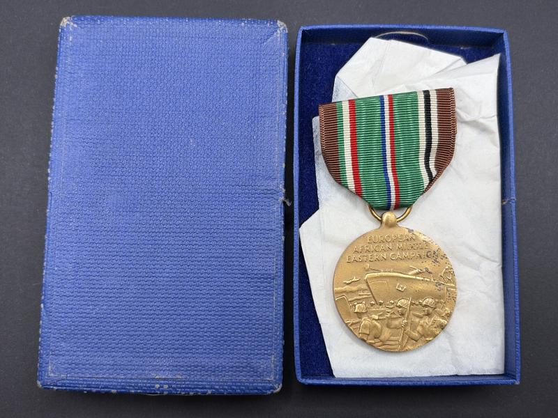 WW2 US Army European-African Middle Eastern Theatre Campaign Medal Boxed