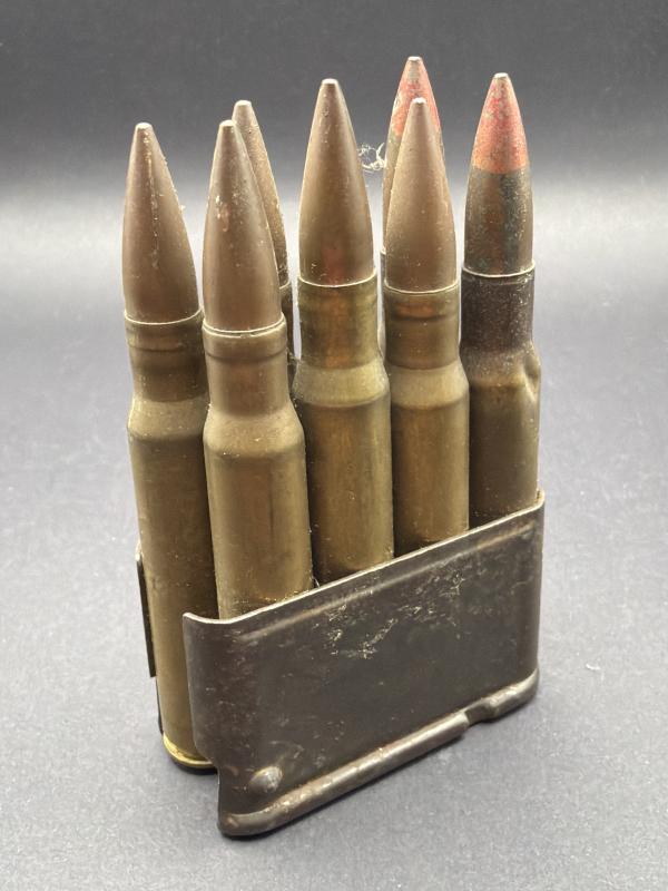 WW2 Inert M1 Garand Ammunition Clip with Rounds