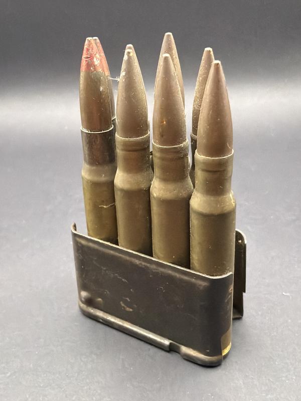 WW2 Inert M1 Garand Ammunition Clip with Rounds