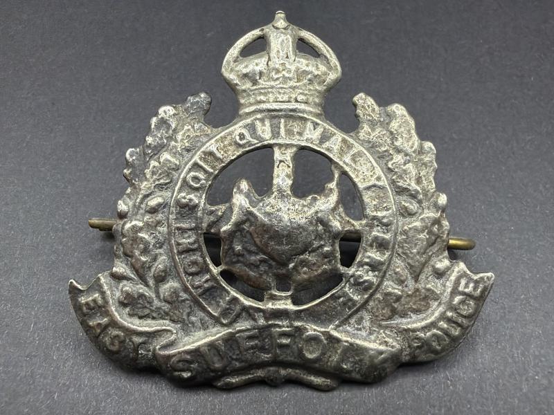 Early 20th Century East Suffolk Police Cap Badge
