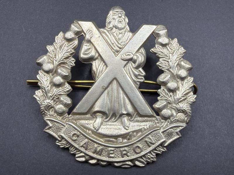 WW1/WW2 Pattern Cameron Highlanders Bonnet Badge