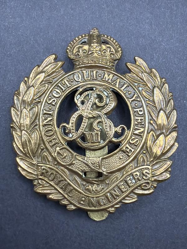 Edward VII Royal Engineers Cap Badge