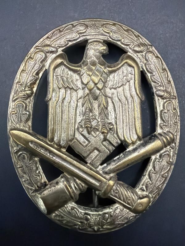 General Assault Badge Otto Schickle Cupal Hollow Back