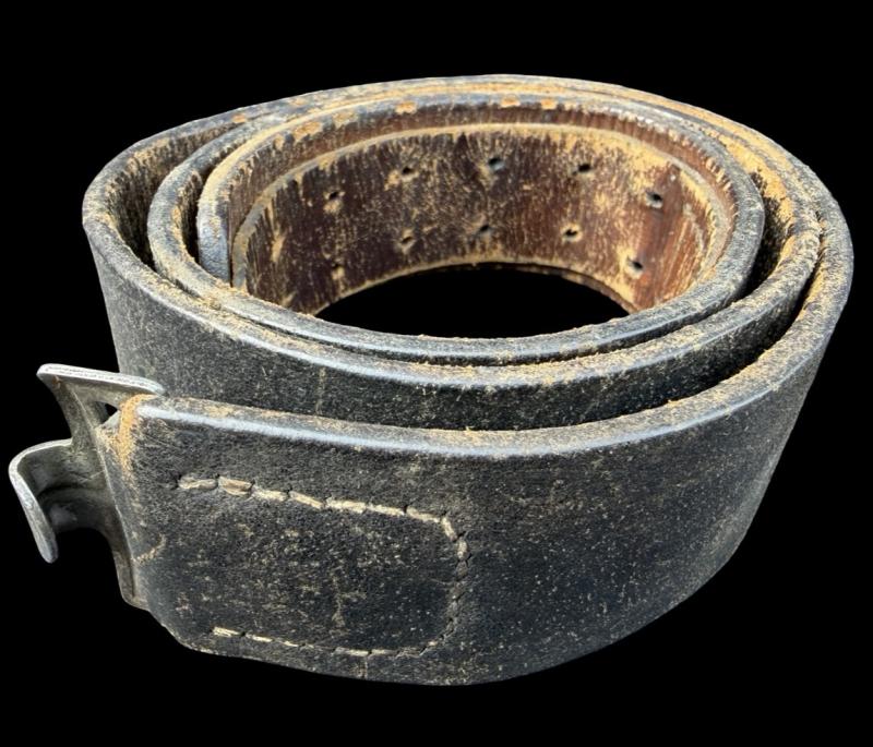 1941 Dated German Black Leather Combat Belt