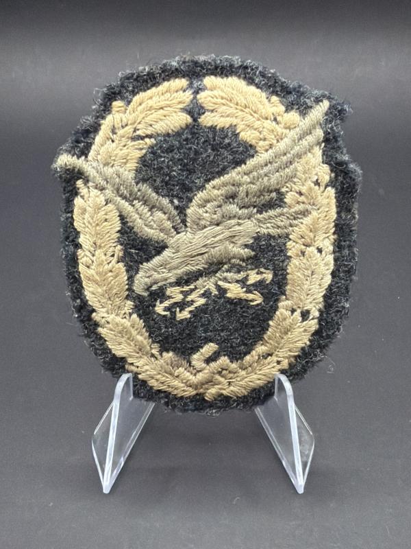 Padded Luftwaffe Radio Air Gunners Cloth Badge
