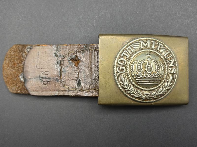 WW1 Imperial German Belt Buckle 1915 With Tab