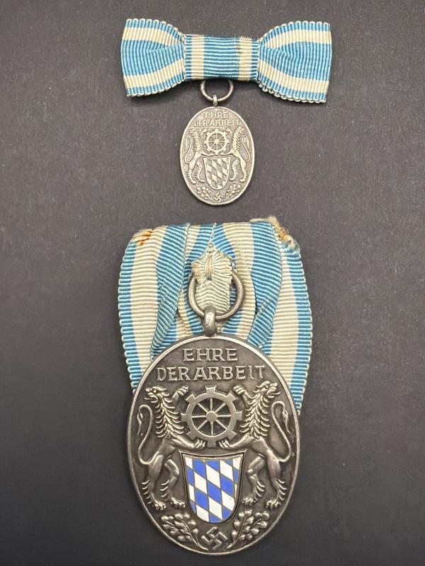 990 Silver Third Reich Bavarian Industry Long Service Medal