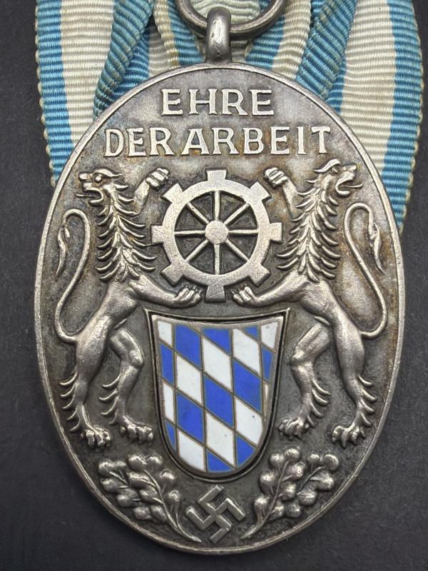 990 Silver Third Reich Bavarian Industry Long Service Medal