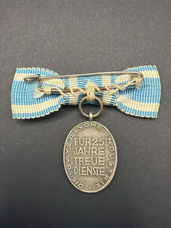 990 Silver Third Reich Bavarian Industry Long Service Medal