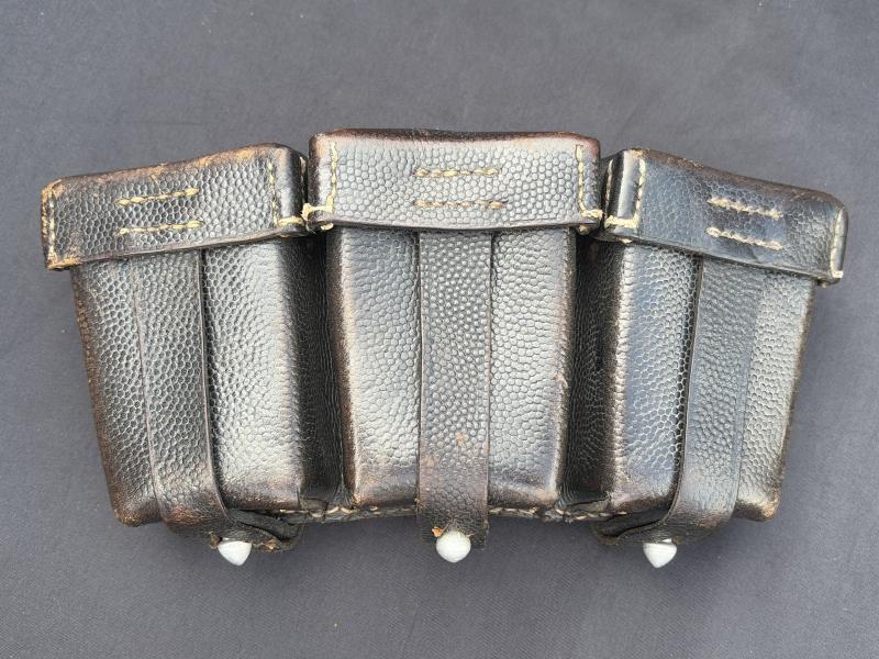 K98K Ammo Pouch Black Leather Erg42