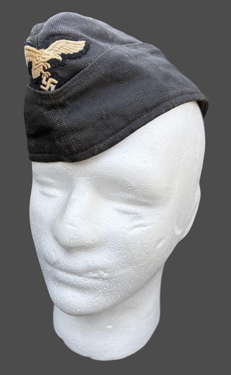 Luftwaffe Mechanics HBT Black Side Cap Lago Berlin 1939