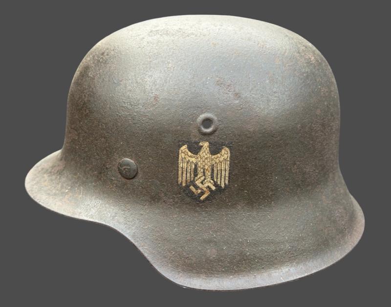 German Army M42 Helmet Single Decal Found Northern France