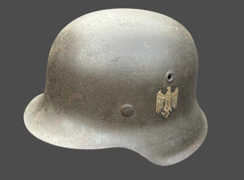 German Army M42 Helmet Single Decal Found Northern France