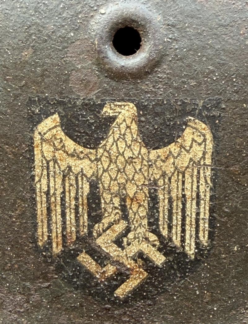 German Army M42 Helmet Single Decal Found Northern France