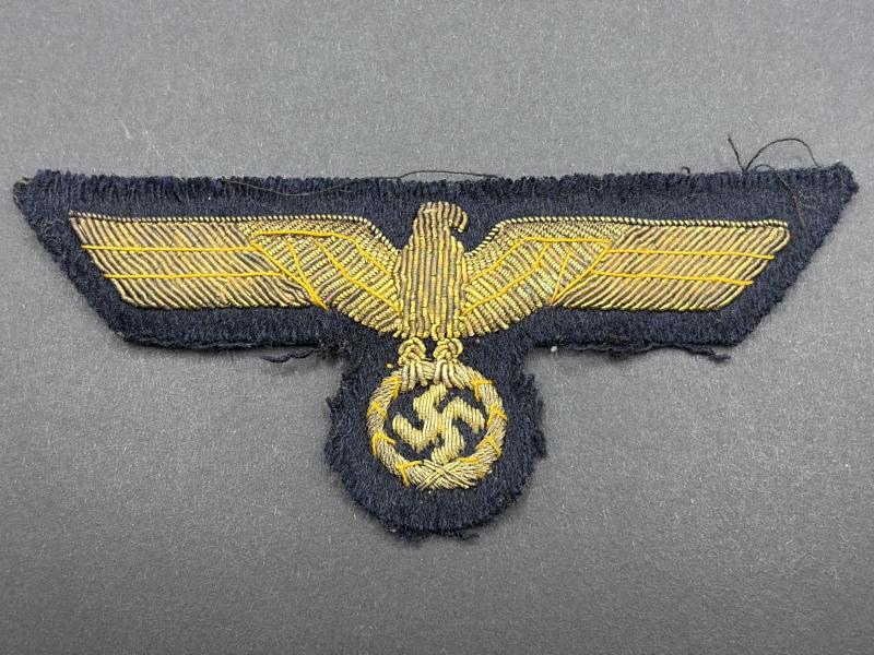 Kriegsmarine Officers Bullion Breast Eagle