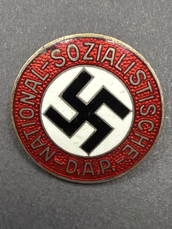 NSDAP Enamel Party Badge M1/72 Fritz Zimmermann