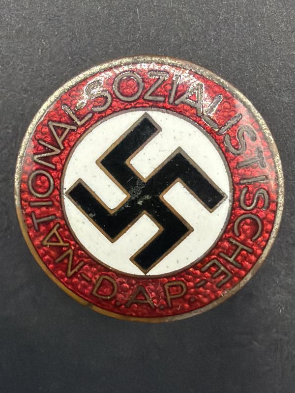 NSDAP Enamel Party Badge M1/72 Fritz Zimmermann