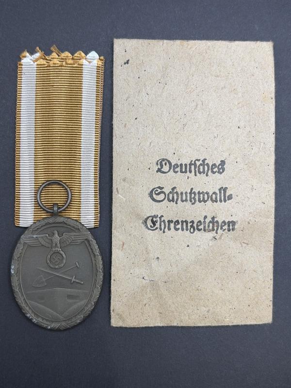 German Westwall Medal & Packet Carl Poellath