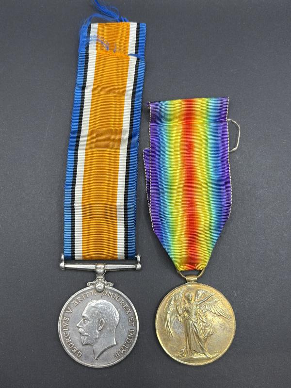 WW1 Medal Pair M2-105222 CPL.H.A.Horn A.S.C.