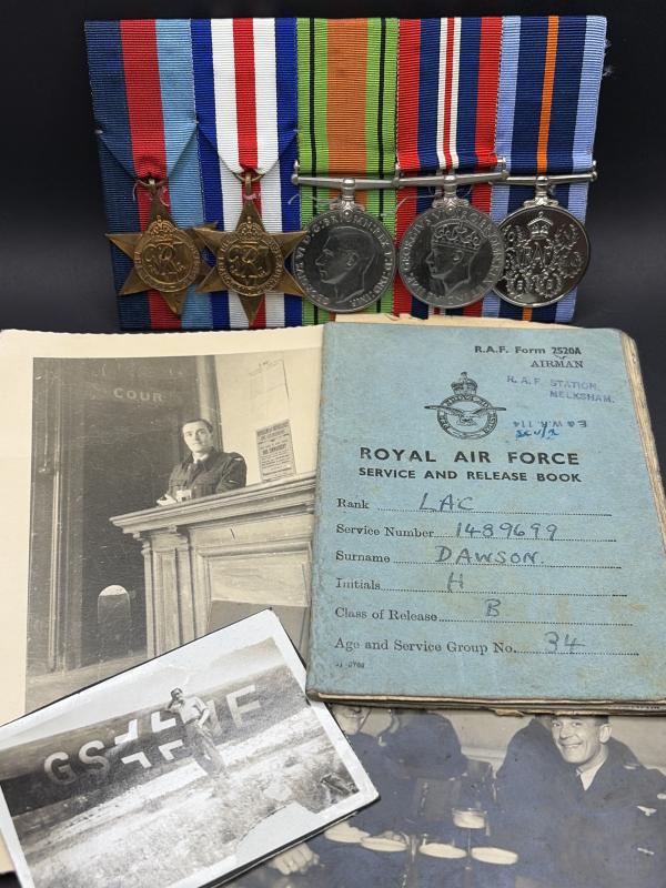 WW2 Royal Air Force Medal Group LAC 1489699 H Dawson
